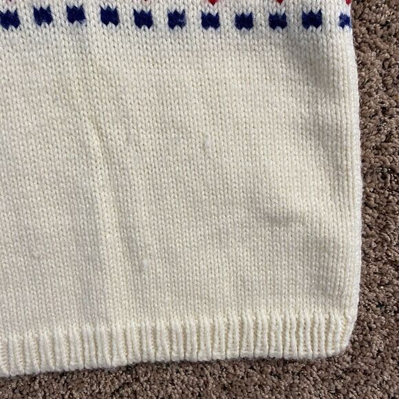 VTG Handmade Knit Toy Soldier Sweater Youth Size Small Unisex Crewneck Holiday - Picture 5 of 8